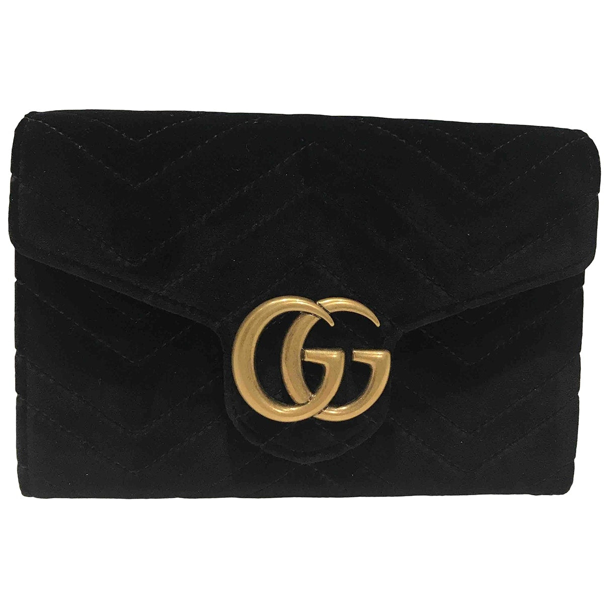 Gucci marmont black velvet handbag