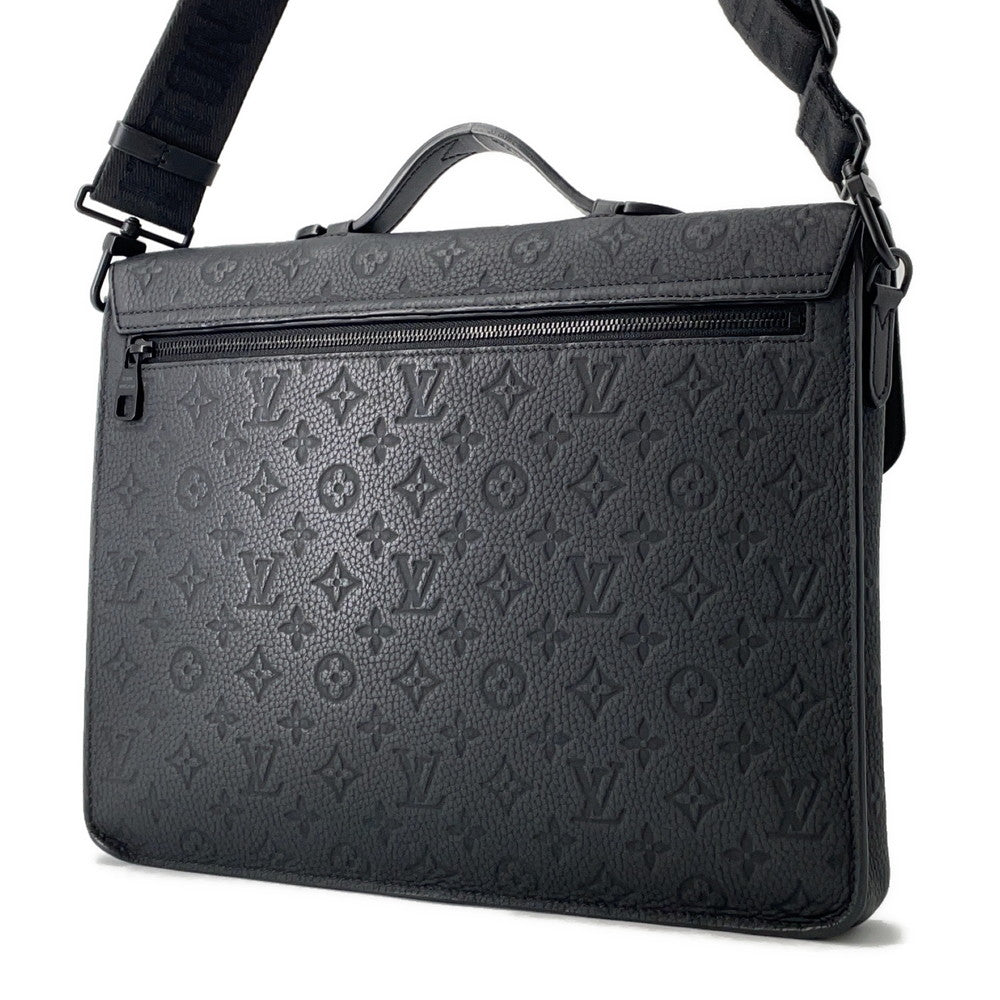 LOUIS VUITTON SPadlock?Briefcase BlackM20835 Taurillon?Monogram