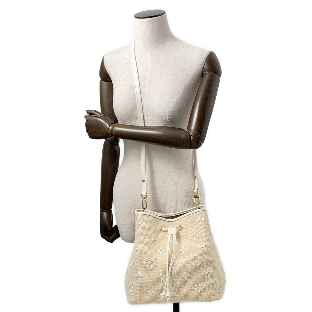 LOUIS VUITTON By the Pool Neo Noe Beige/WhiteM22852 Cotton Size MM