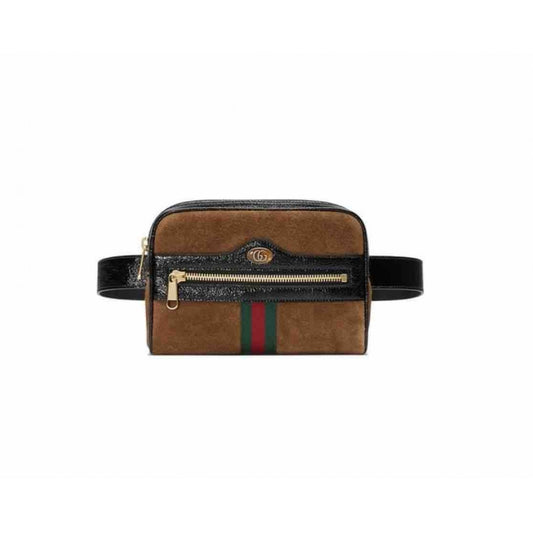 Gucci ophidia brown suede clutch bag
