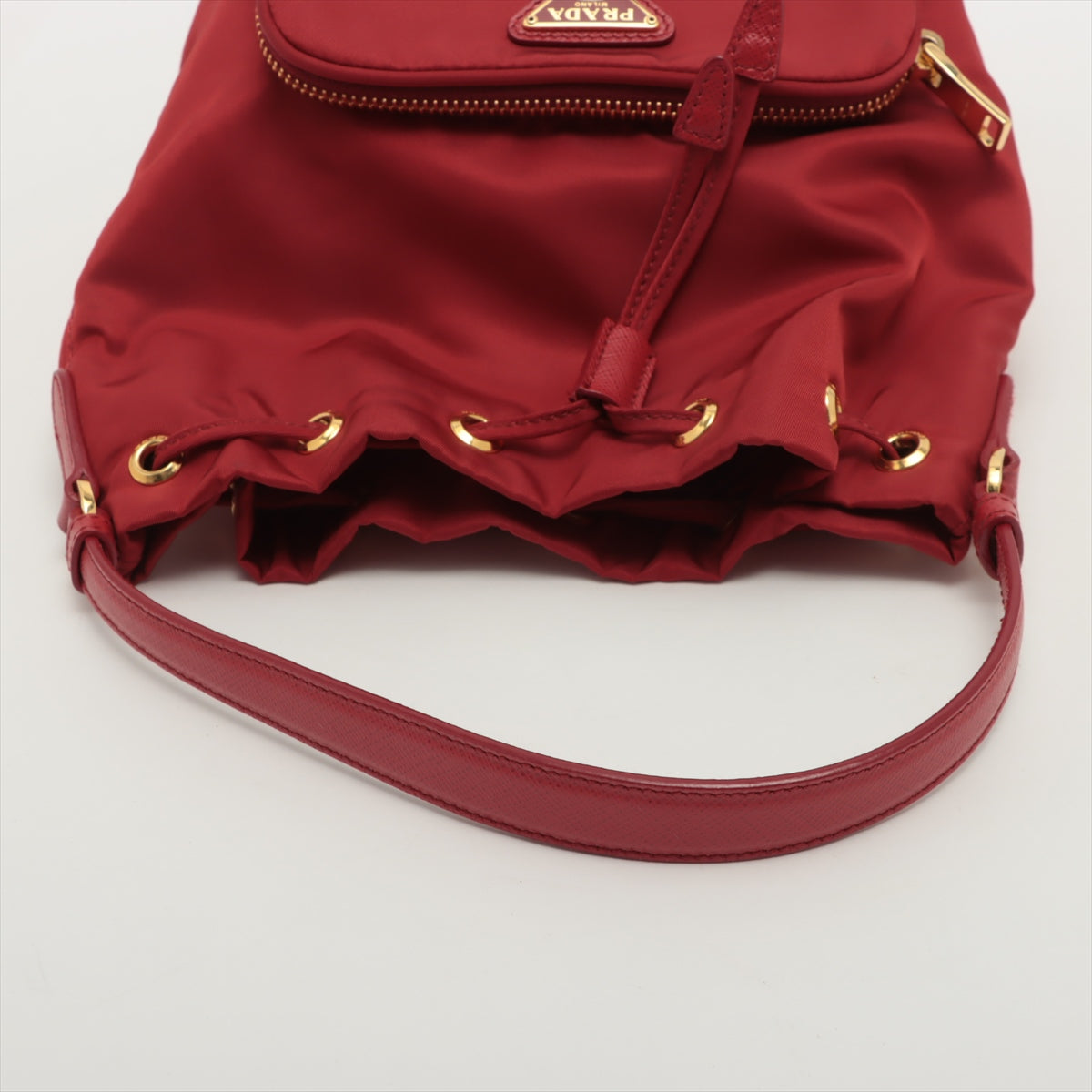 Prada Red Duet Re-Nylon Bucket Bag [Clearance Sale]