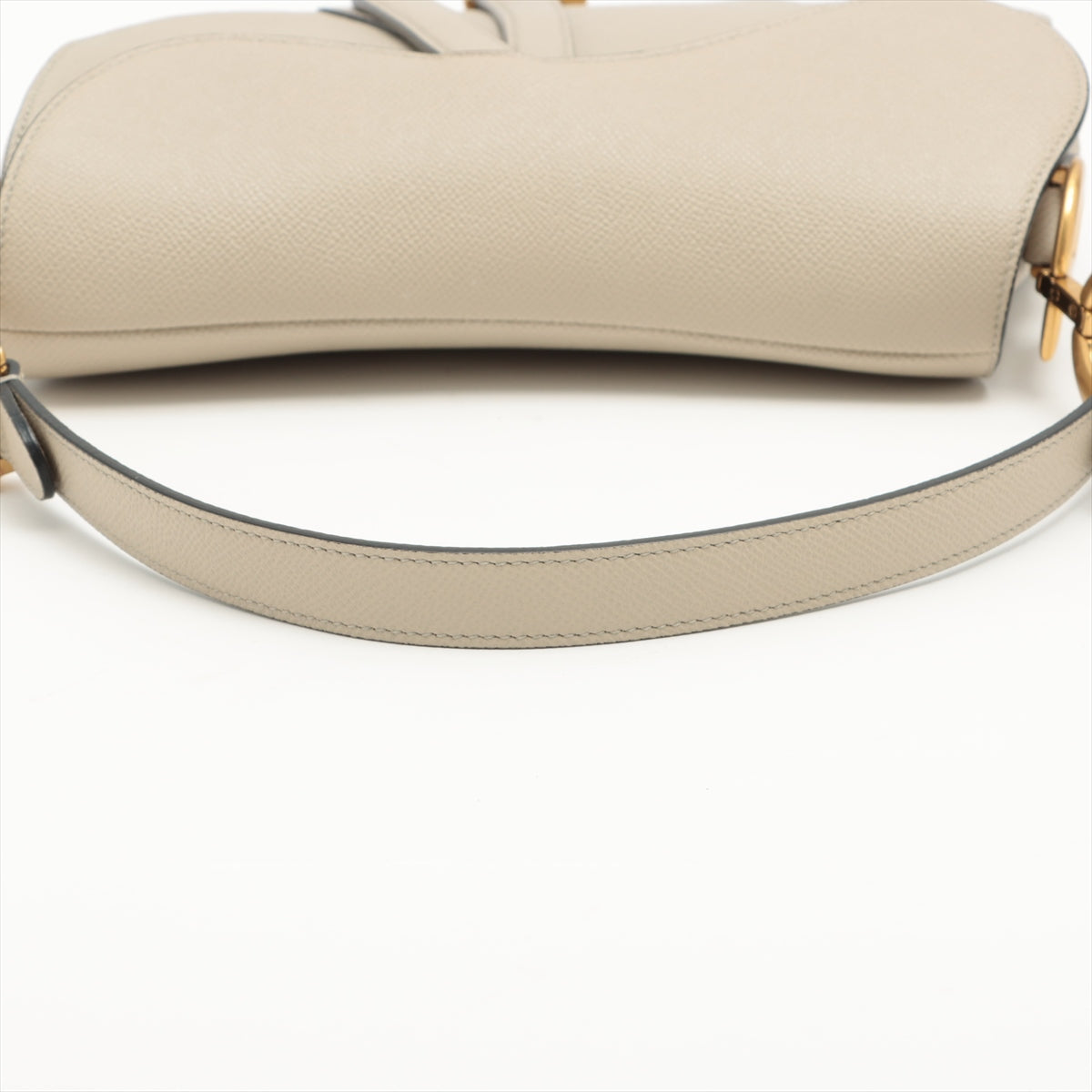 Christian Dior Beige Grained Leather Saddle Bag [Clearance Sale]