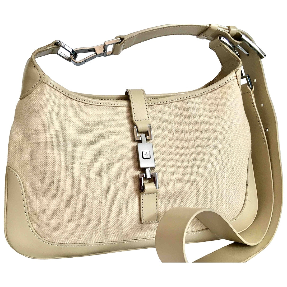 Gucci jackie    beige cloth handbag