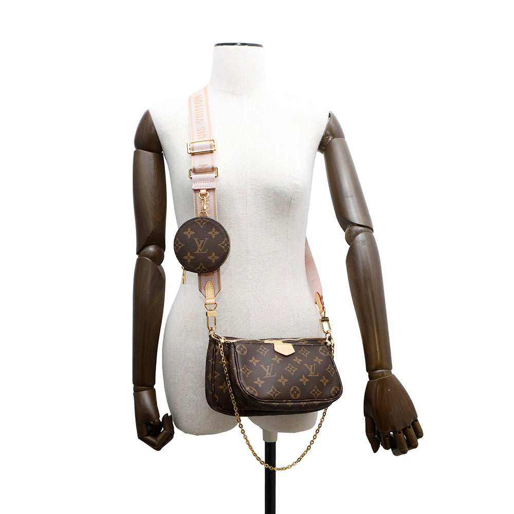 LOUIS VUITTON Multi Pochette Accessoires Rose claireM44840 Monogram