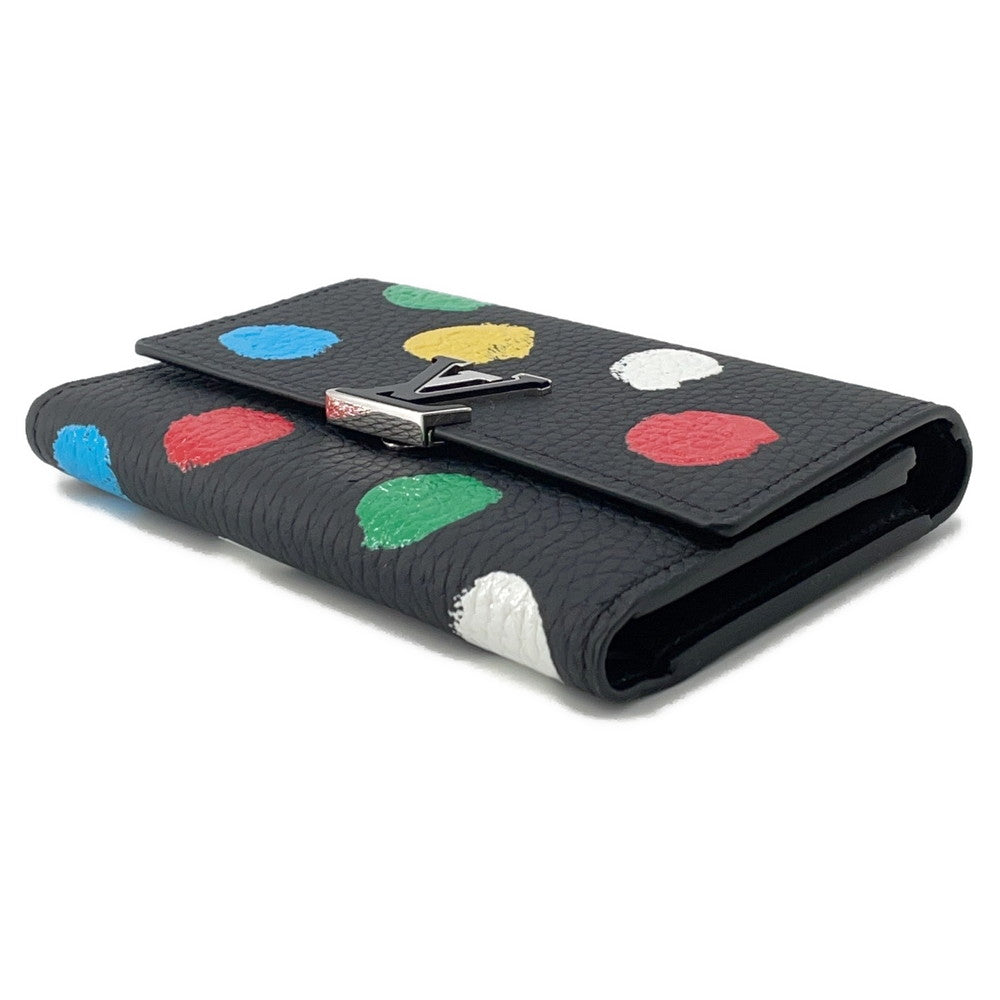 LOUIS VUITTON LV X YK Portefeuille Capucines Compact Noir/MulticolorM81963 Taurillon Leather