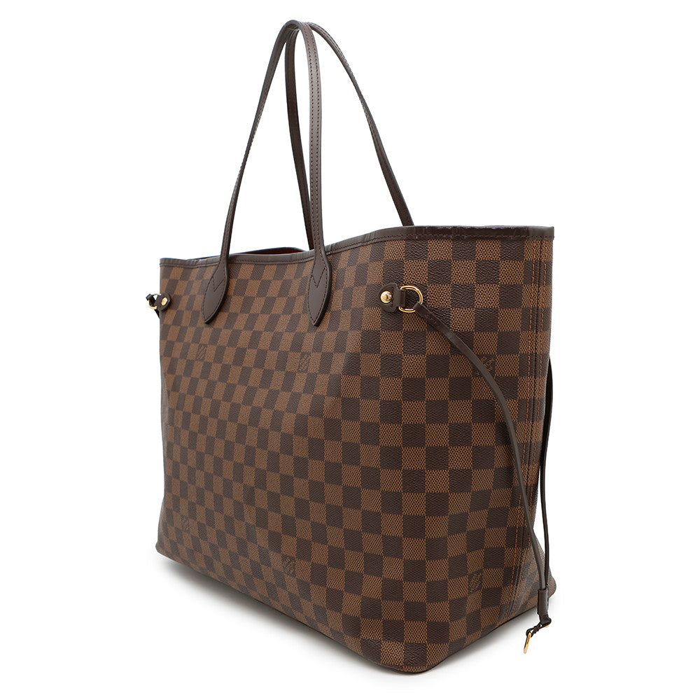 LOUIS VUITTON Neverfull RedN41357 Damier Ebene Canvas Size GM
