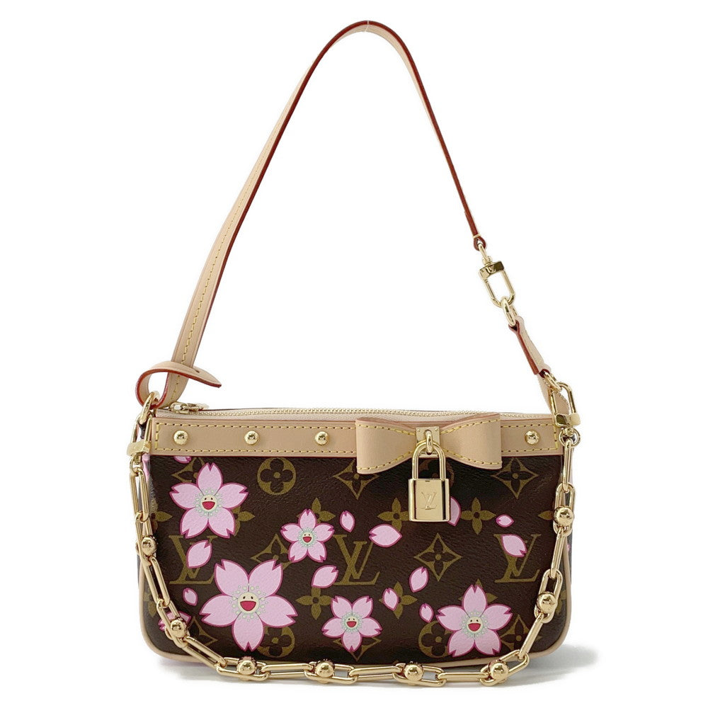 LOUIS VUITTON LV Ã TM Pochette Accessoires PinkM13666 Monogram Cherry Blossom
