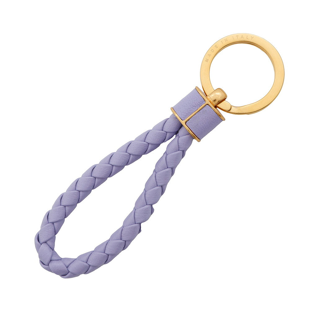 Bottega Veneta INTRECCIATO KEY HOLDER Purple651820 Lamb Leather