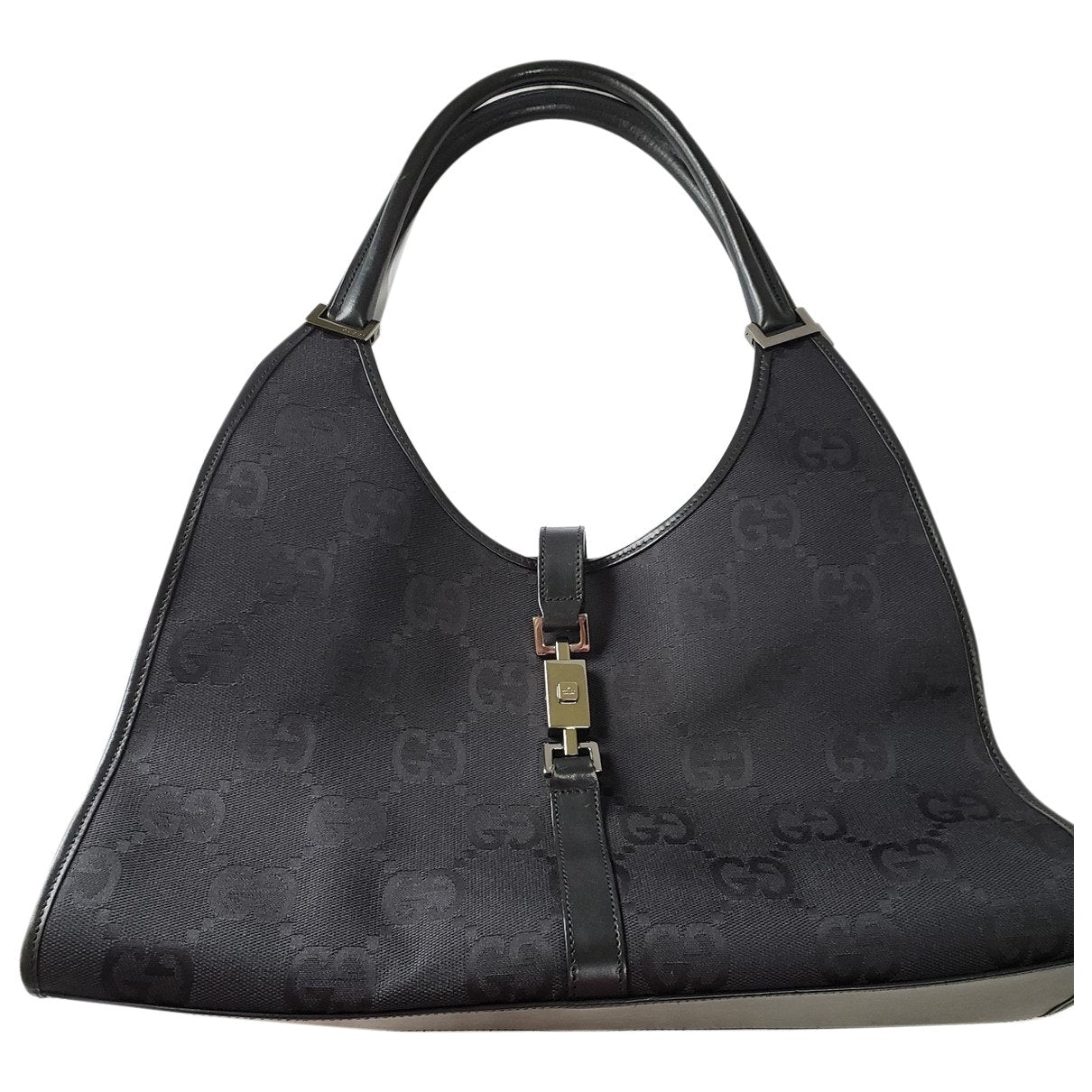 Gucci jackie    black cloth handbag