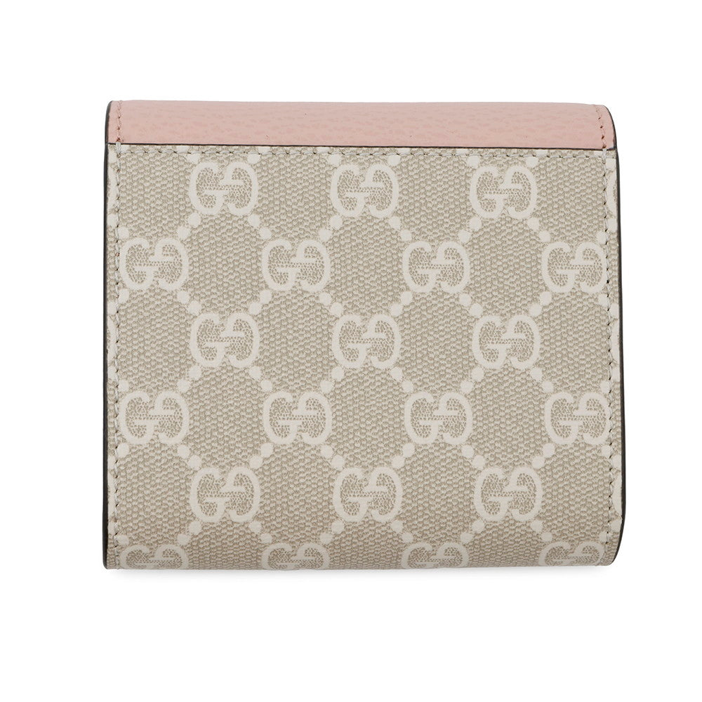 GUCCI Double G Medium Wallet Pink/Beige598587 Leather/PVC