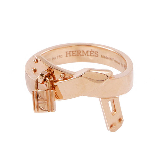 HERMES Gavroche Ring Size 53/#13 18K Pink Gold