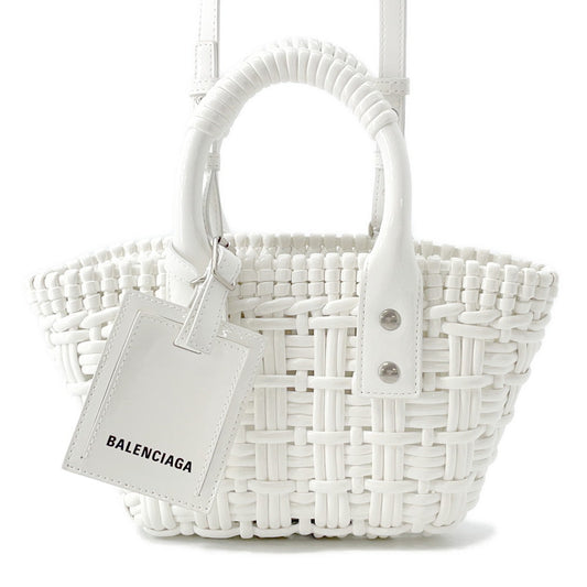 BALENCIAGA bistro White678028 Patent Leather Size XXS