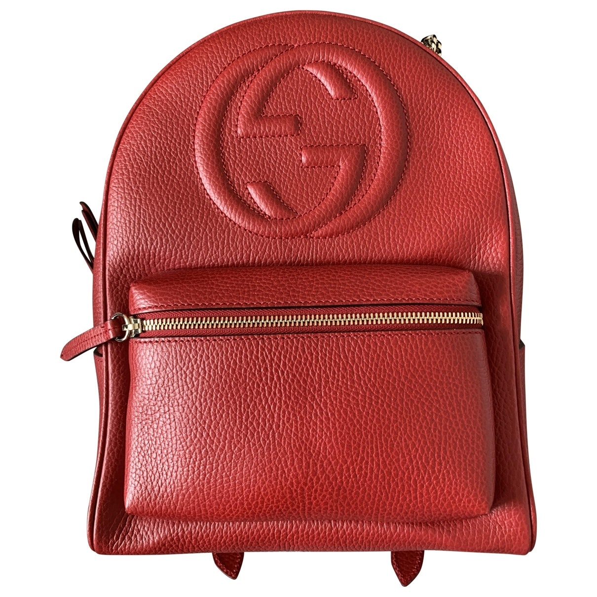 Gucci soho red leather backpacks
