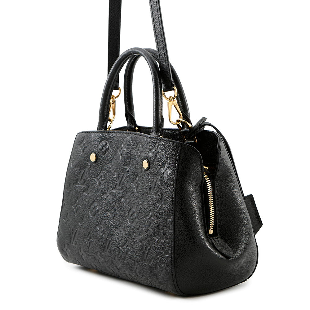 LOUIS VUITTON Montaigne NoirM41053 Monogram Empreinte Leather Size BB