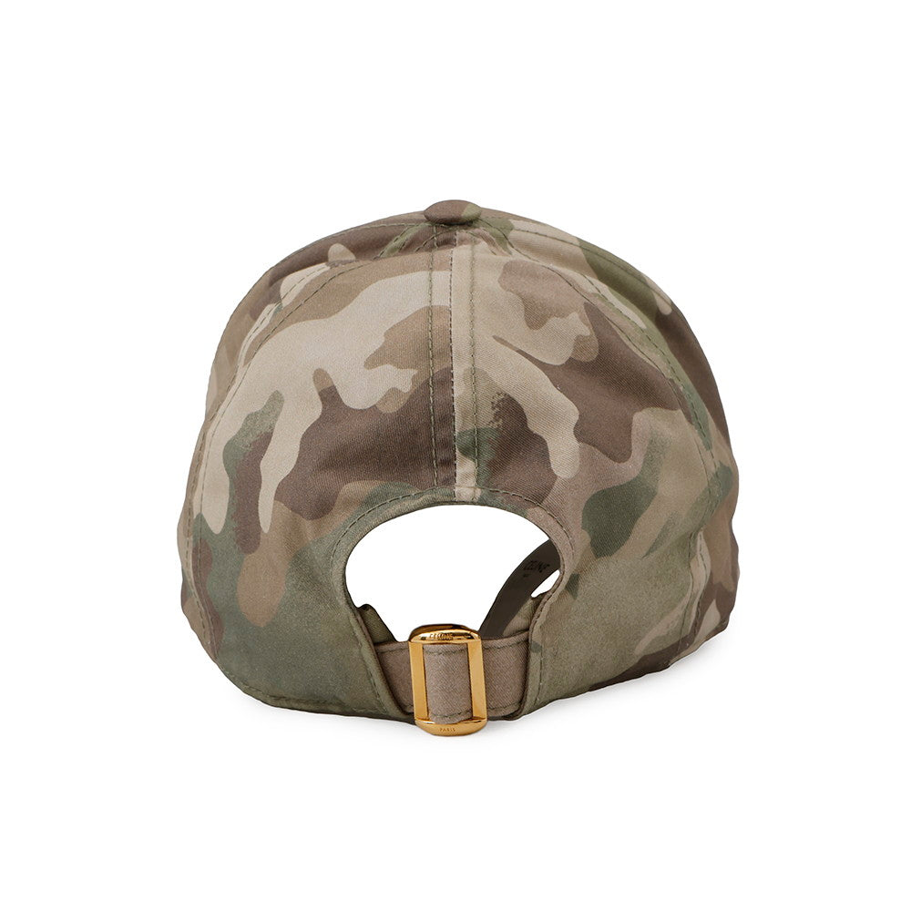 CELINE Triomphe cap Size M Khaki/Multicolor2AUT6305U Cotton100%