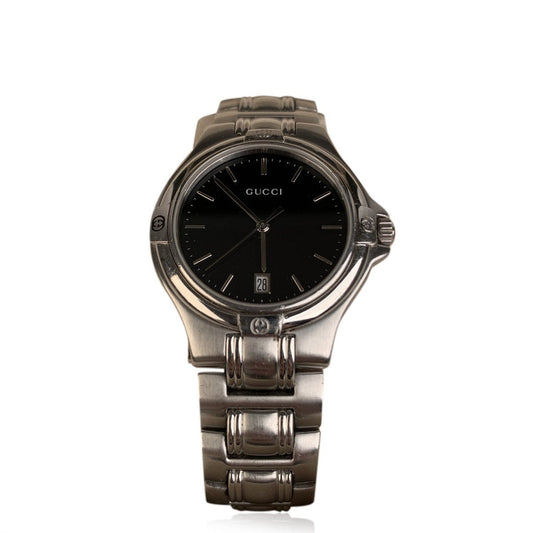 Gucci silver steel watch