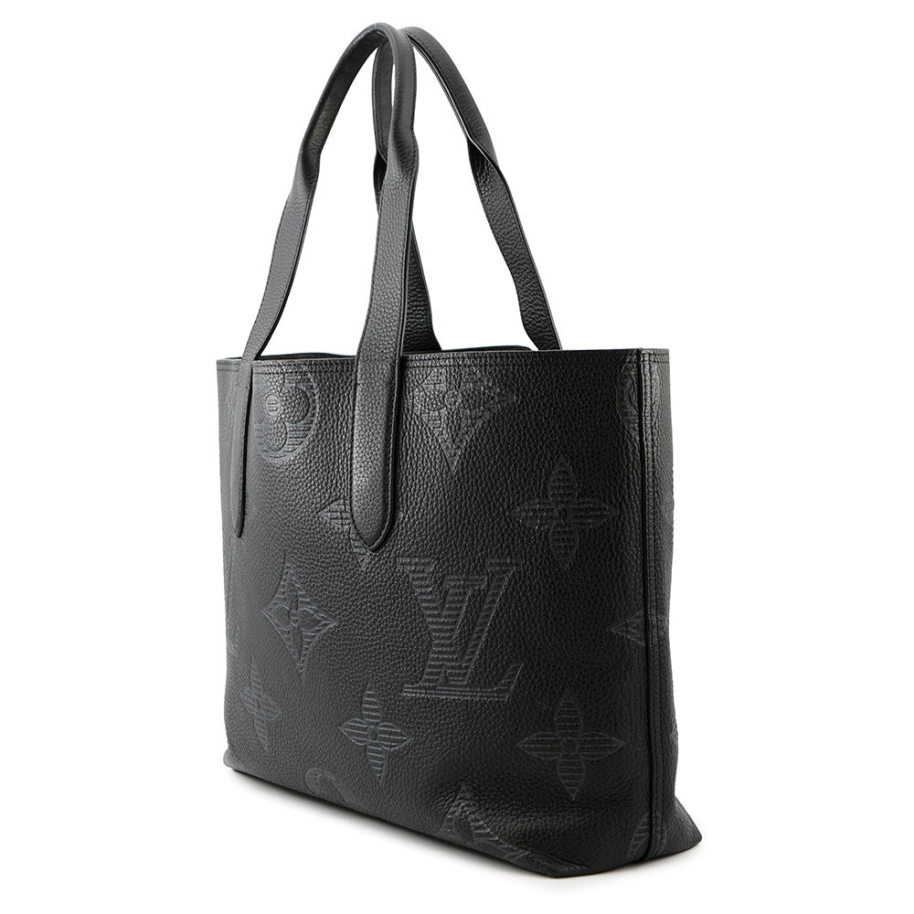 LOUIS VUITTON Cabas Voyage NoirM57290 Monogram Giant Taurillon Shadow Leather Size NV