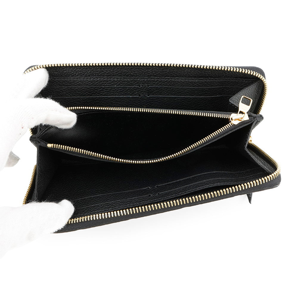 LOUIS VUITTON Portefeuille Clemence NoirM60171 Monogram Empreinte Leather