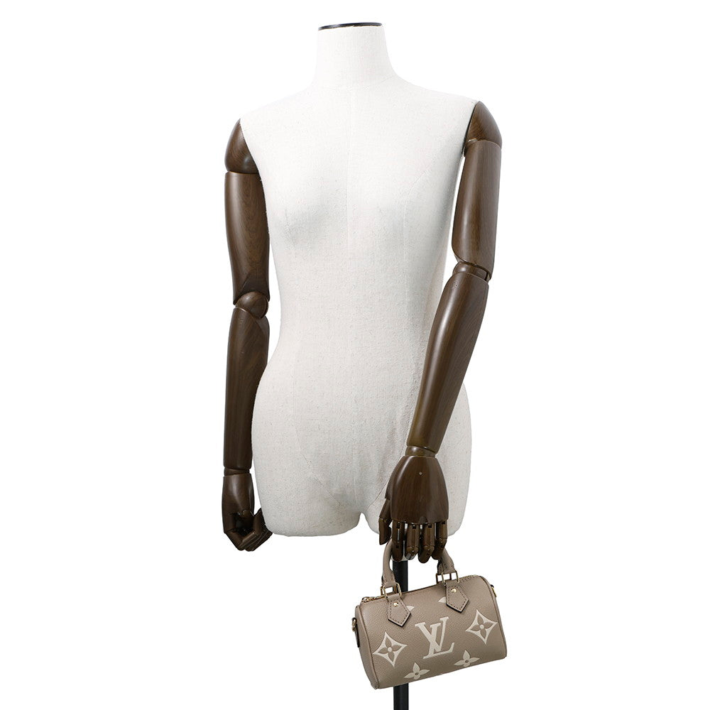 LOUIS VUITTON Nano Speedy TourterelleGrayM82890 Monogram Empreinte Leather Size Nano