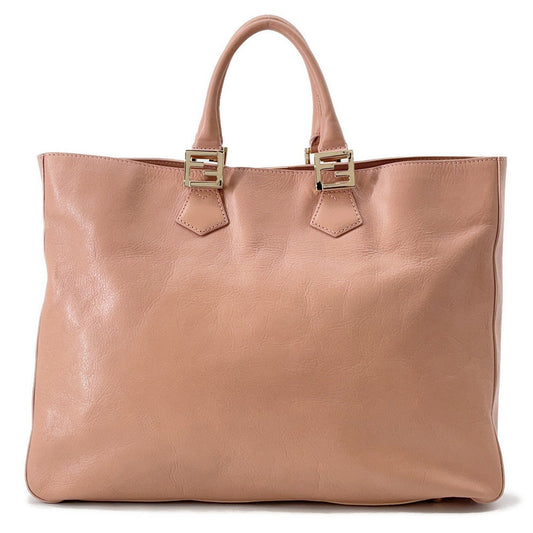 FENDI Tote Bag Pink8BN184 Leather