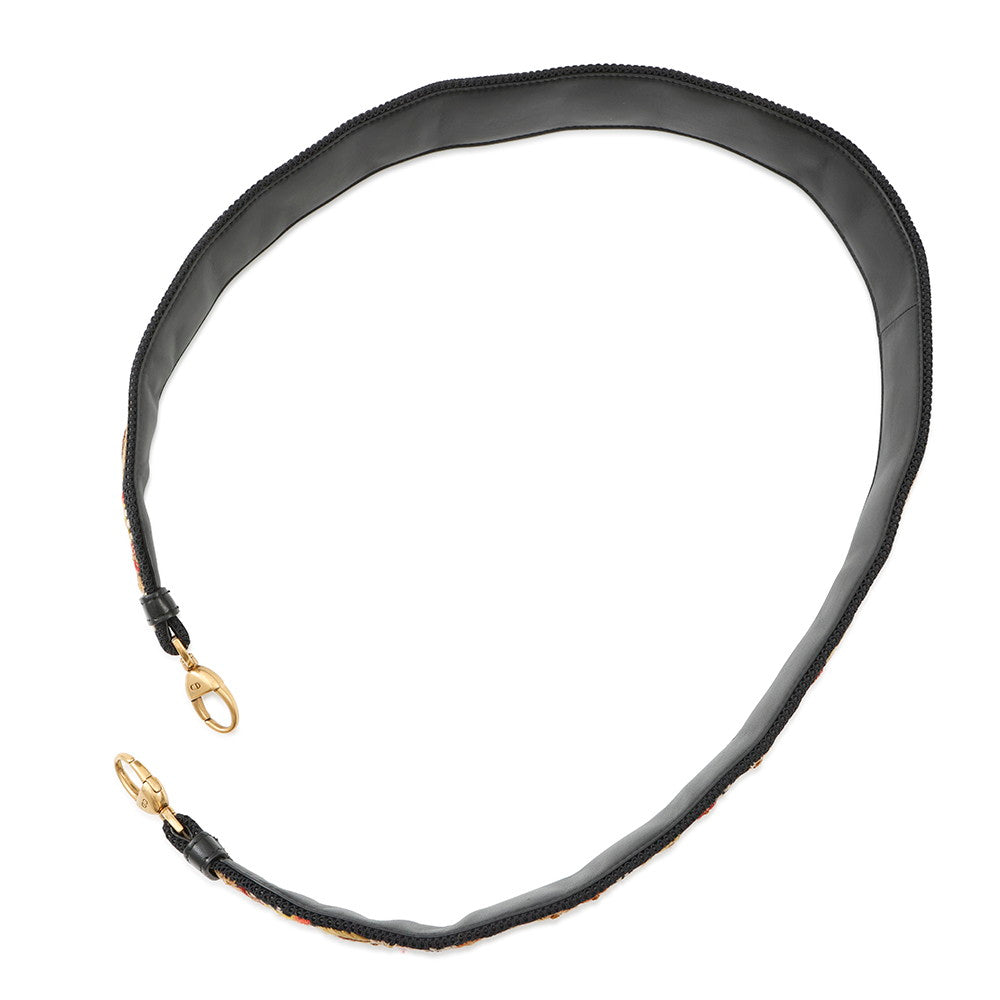 Dior Shoulder Strap Black/Multicolor Canvas Leather