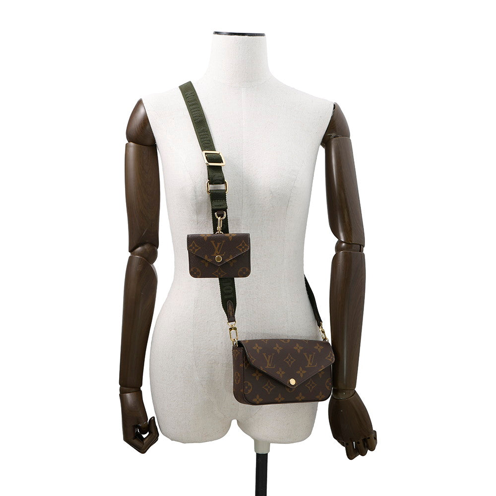 LOUIS VUITTON Multiie Pochette GreenM80091 Monogram