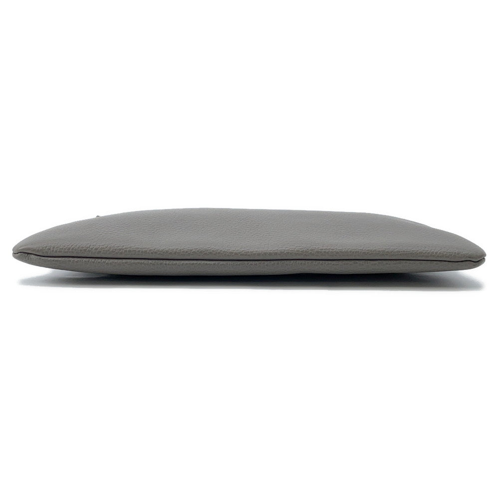 GUCCI Bamboo Tassel Clutch Bag Gray449653 Leather