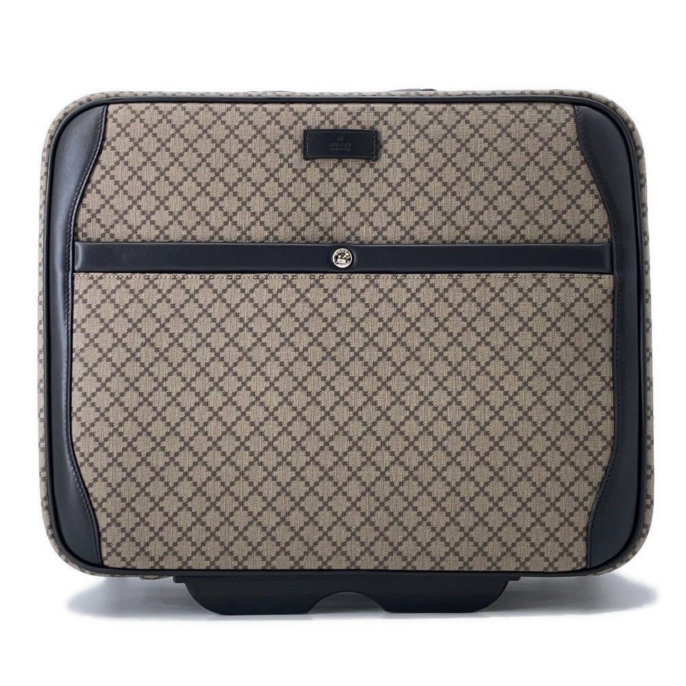 GUCCI Diamante Carry Bag Beige/Black246459 Canvas Leather