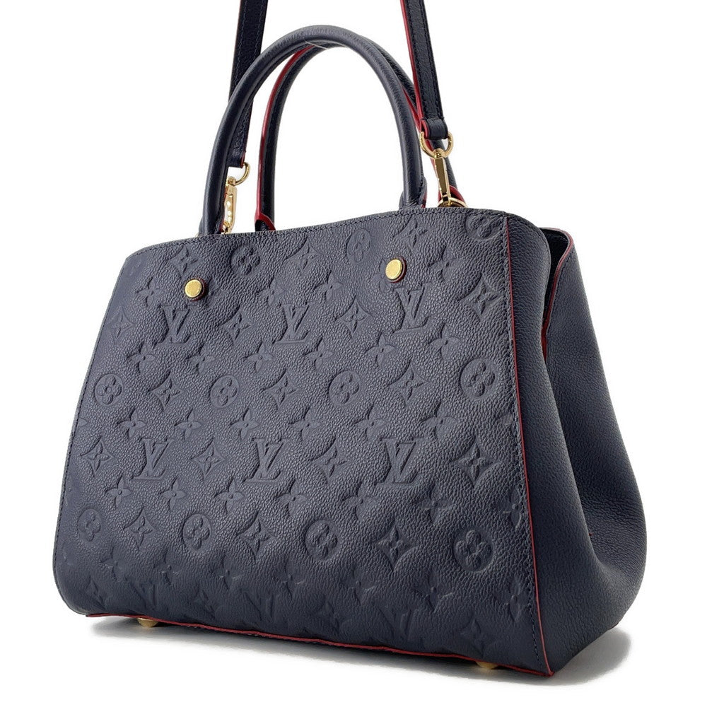 LOUIS VUITTON Montaigne Marine RougeM42746 Monogram Empreinte Leather Size MM