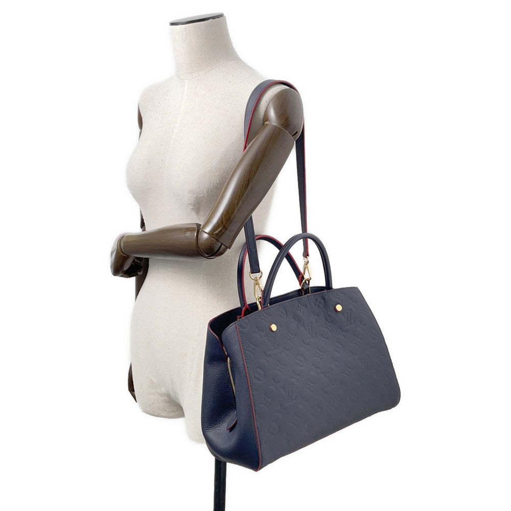 LOUIS VUITTON Montaigne Marine RougeM42746 Monogram Empreinte Leather Size MM