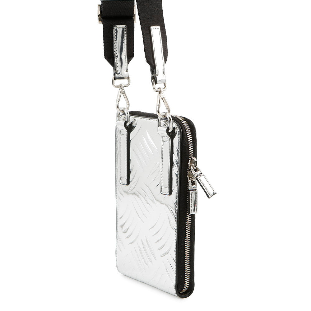 PRADA Smartphone case Silver2ZT058 BrushedLeather