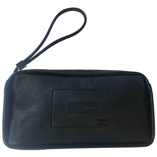 Gucci black cloth clutch bag