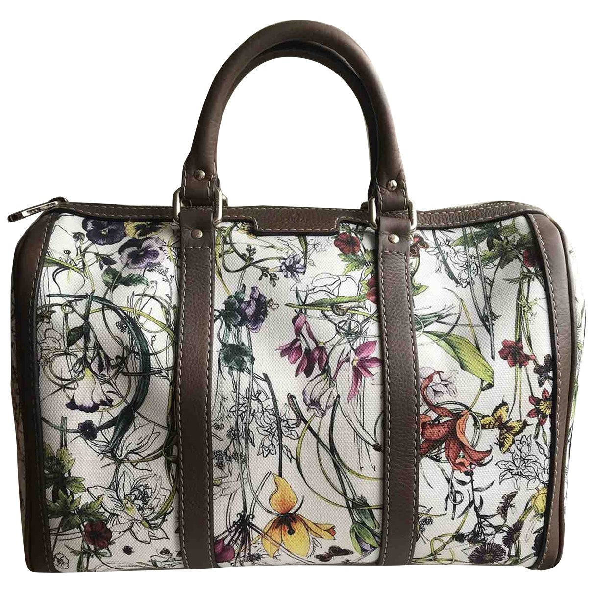 Gucci boston multicolour cotton handbag