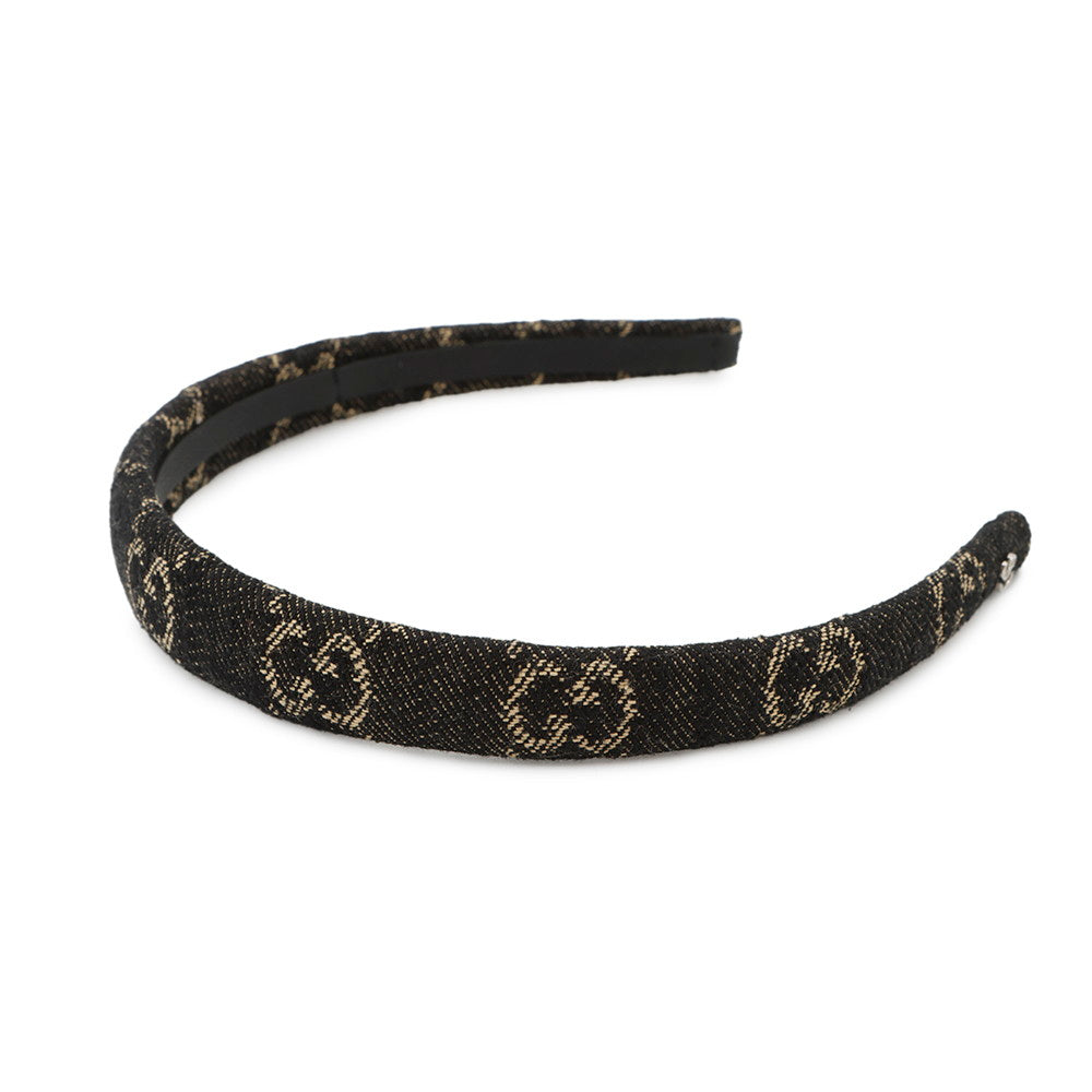 GUCCI GGDenim headband IndigoBlue652835 Denim