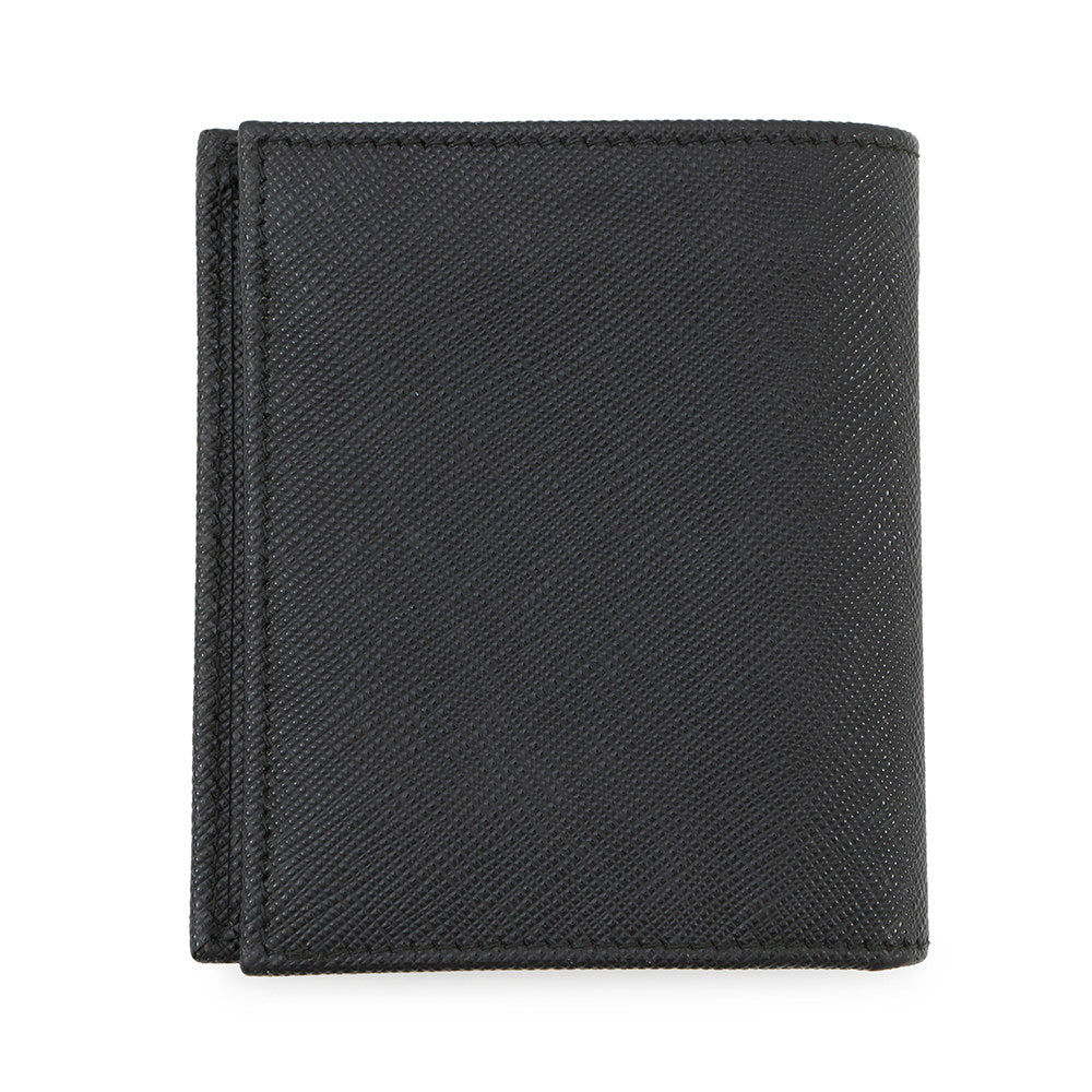 PRADA Saffiano Leather Triangle Bifold Wallet Black2M0008 Leather