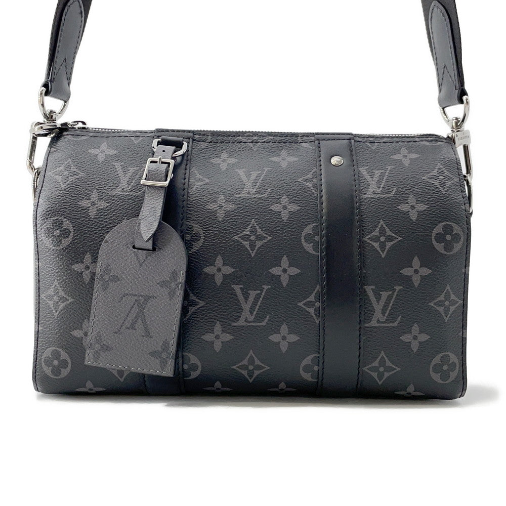 LOUIS VUITTON Cityã»Keepall NoirM45936 Monogram Eclipse Monogram Eclipse Reverse