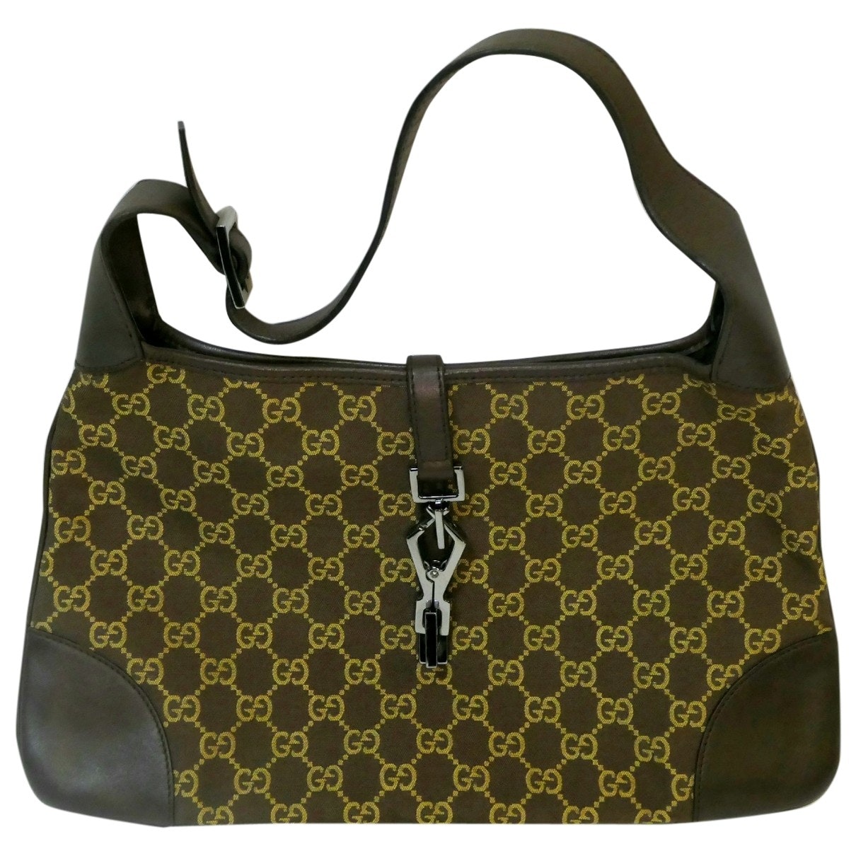Gucci jackie    brown cloth handbag