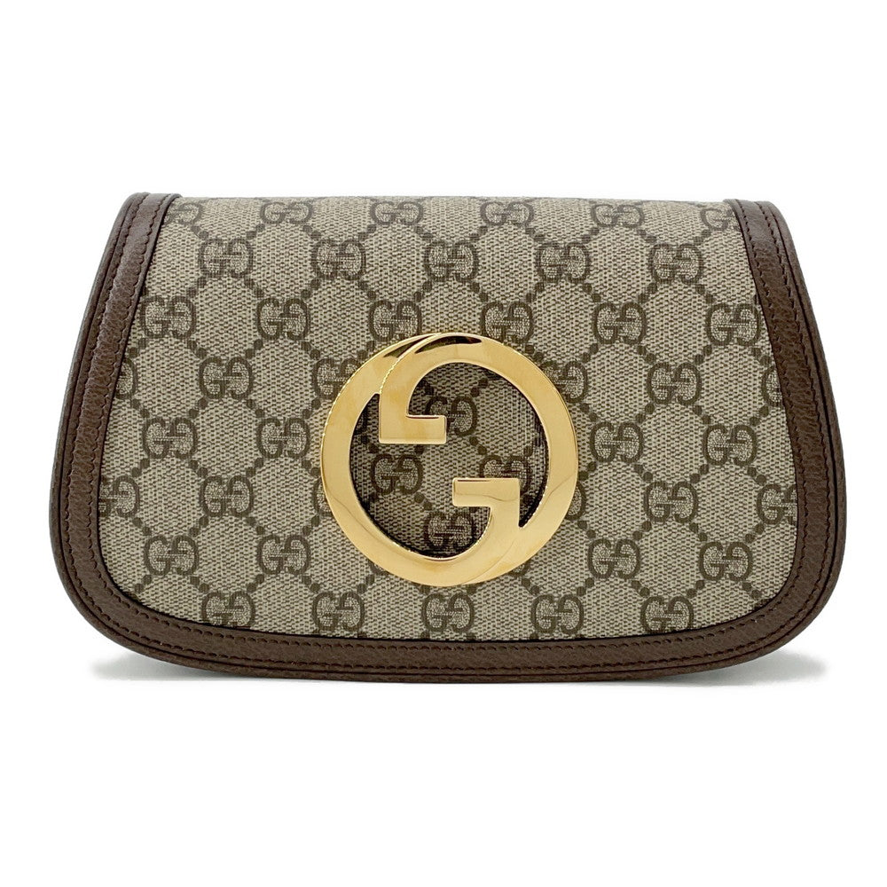 GUCCI GG Supreme Blondie Crossbody Bag Brown/Beige703807 Canvas Leather