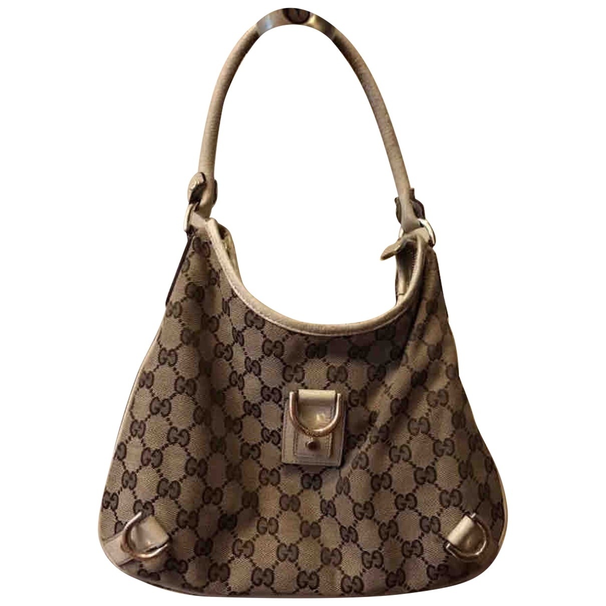 Gucci hobo beige leather handbag