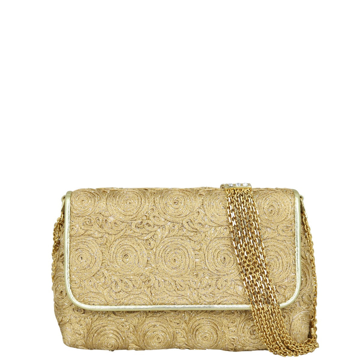 Chanel Vintage Embroidered Chain Bag