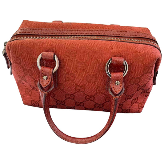 Gucci boston red cloth clutch bag