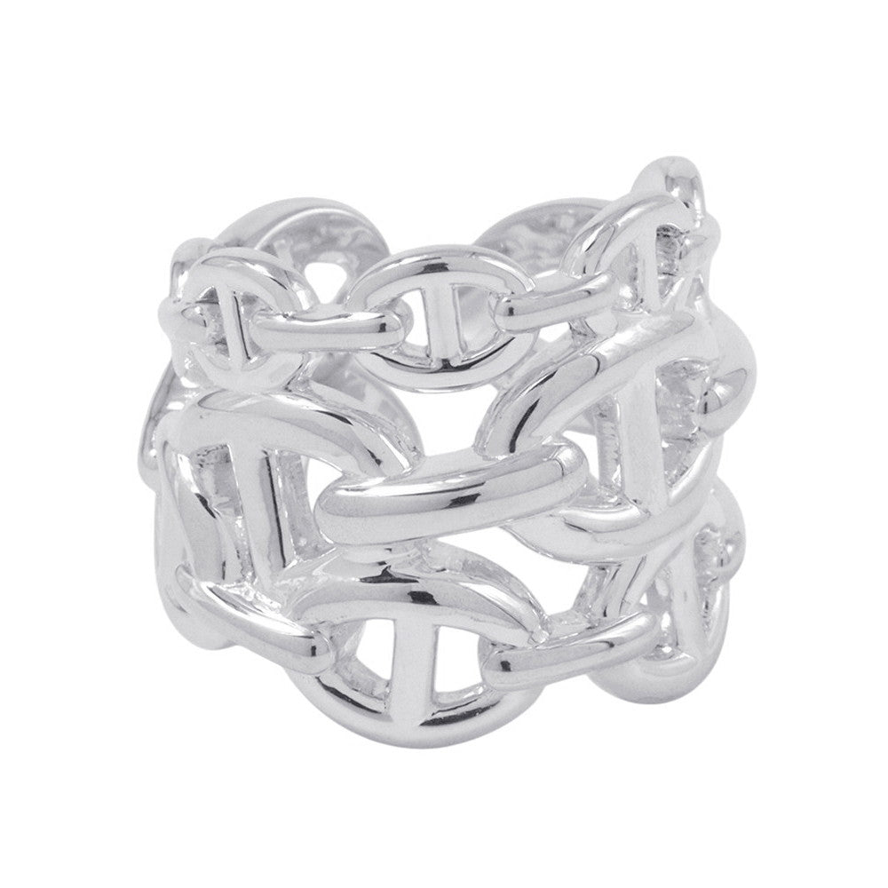 HERMES Chaine d'Ancre Anchene Ring Size GM/52/#12 SV925