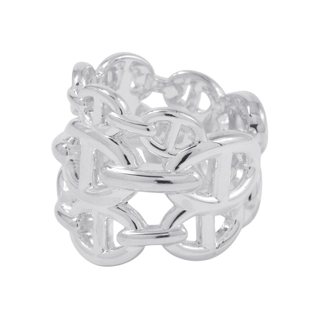 HERMES Chaine d'Ancre Anchene Ring Size GM/52/#12 SV925