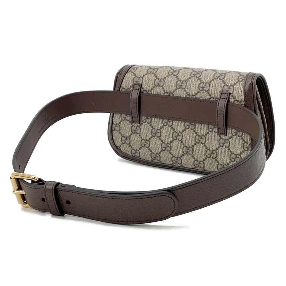 GUCCI Blondie Belt Bag Beige/Brown703807 PVC Leather