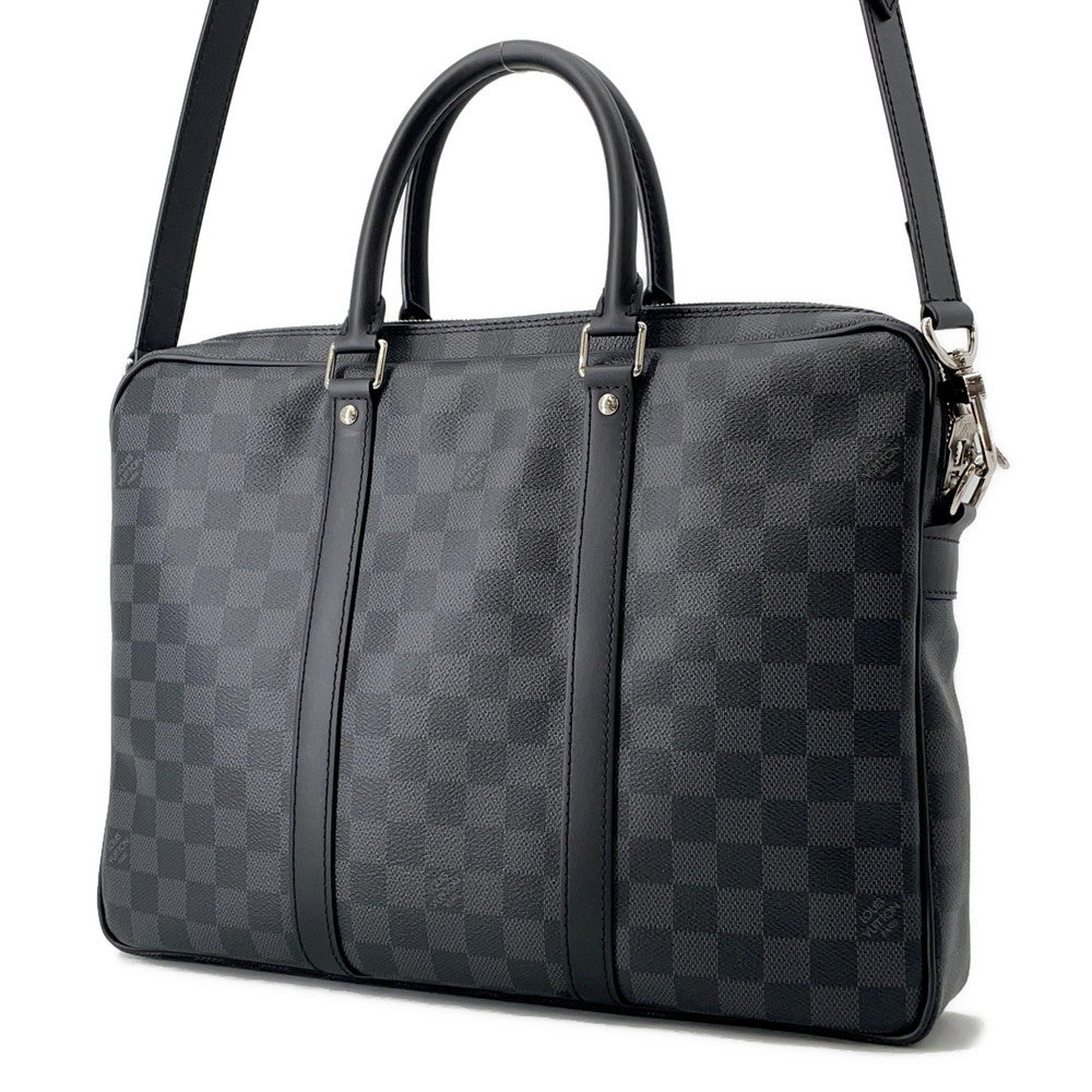 LOUIS VUITTON Port Documan Voyajaj NoirN41478 Damier Graphite Size PM