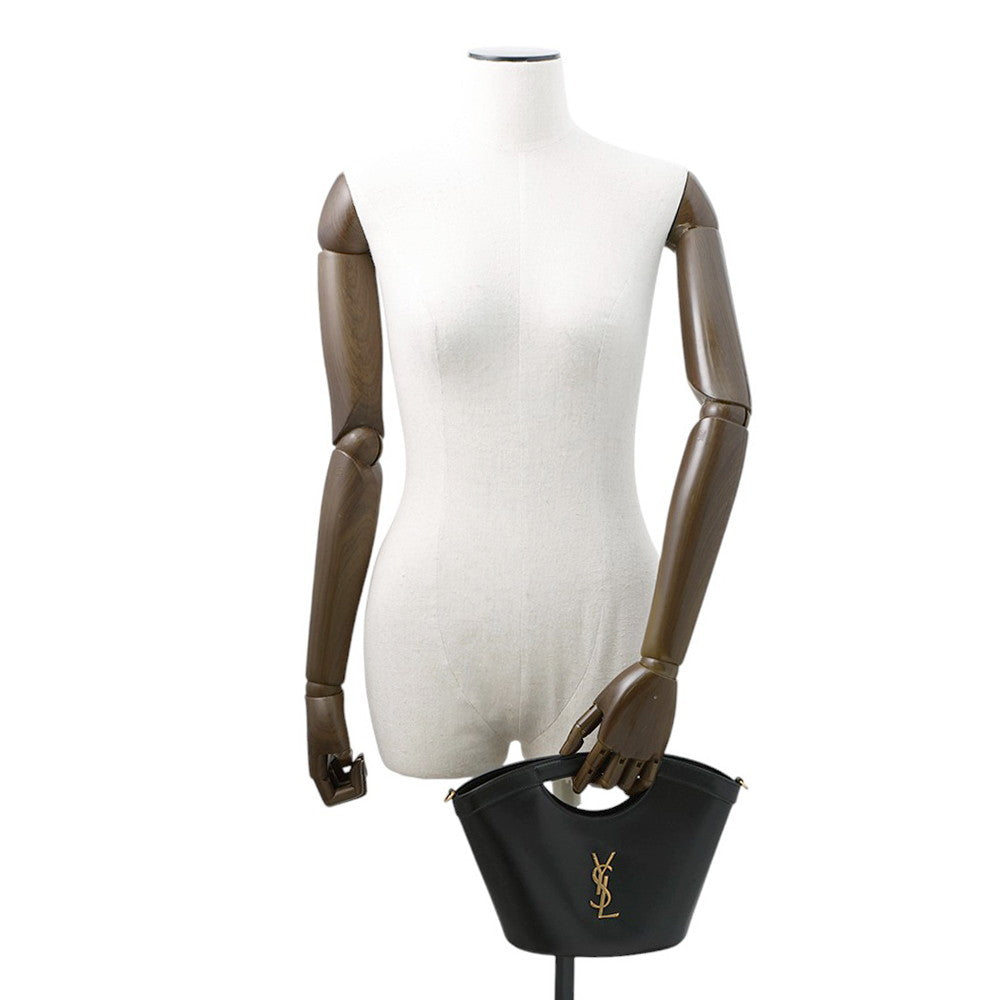 SAINT LAURENT PARIS Seria Tote Bag Black791069 Leather Size Mini