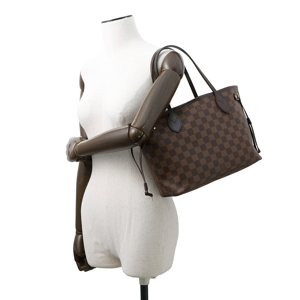LOUIS VUITTON Neverfull RedN51109 Damier Ebene Canvas Size PM