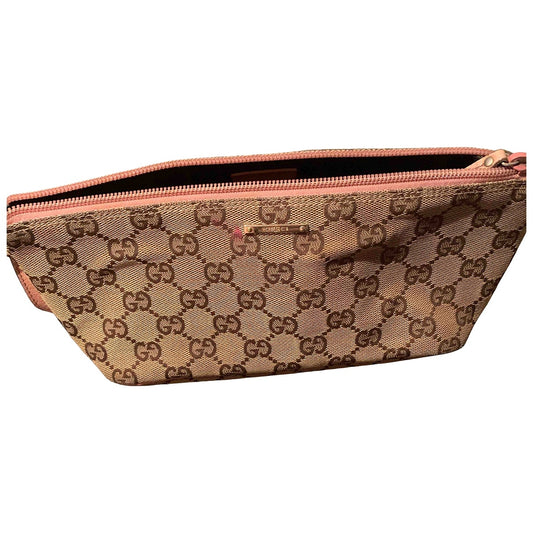 Gucci pink cloth clutch bag