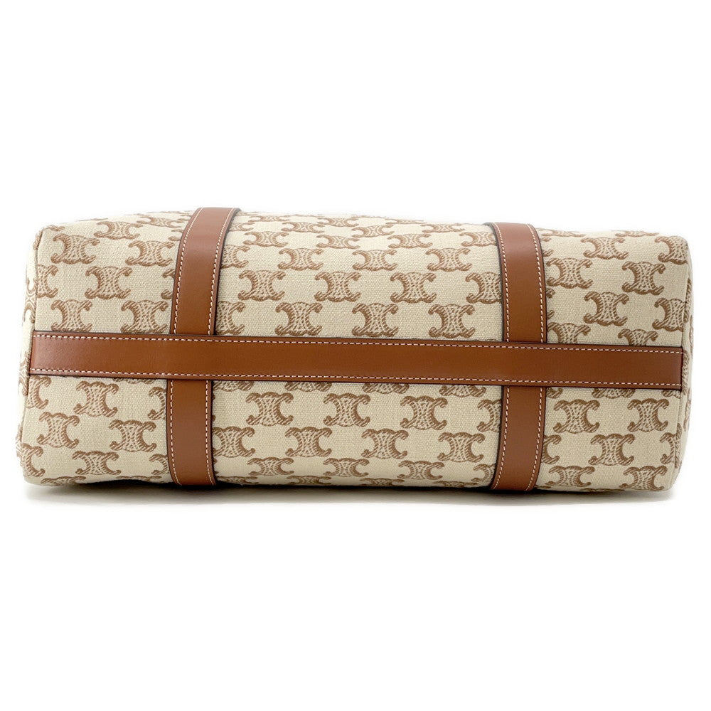 CELINE museum bag Natural/Tan194542 TriompheCanvas Leather