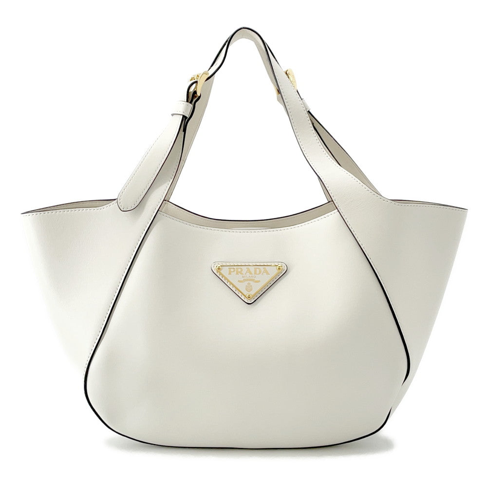 PRADA ?Tote Bag White1BG483 Leather